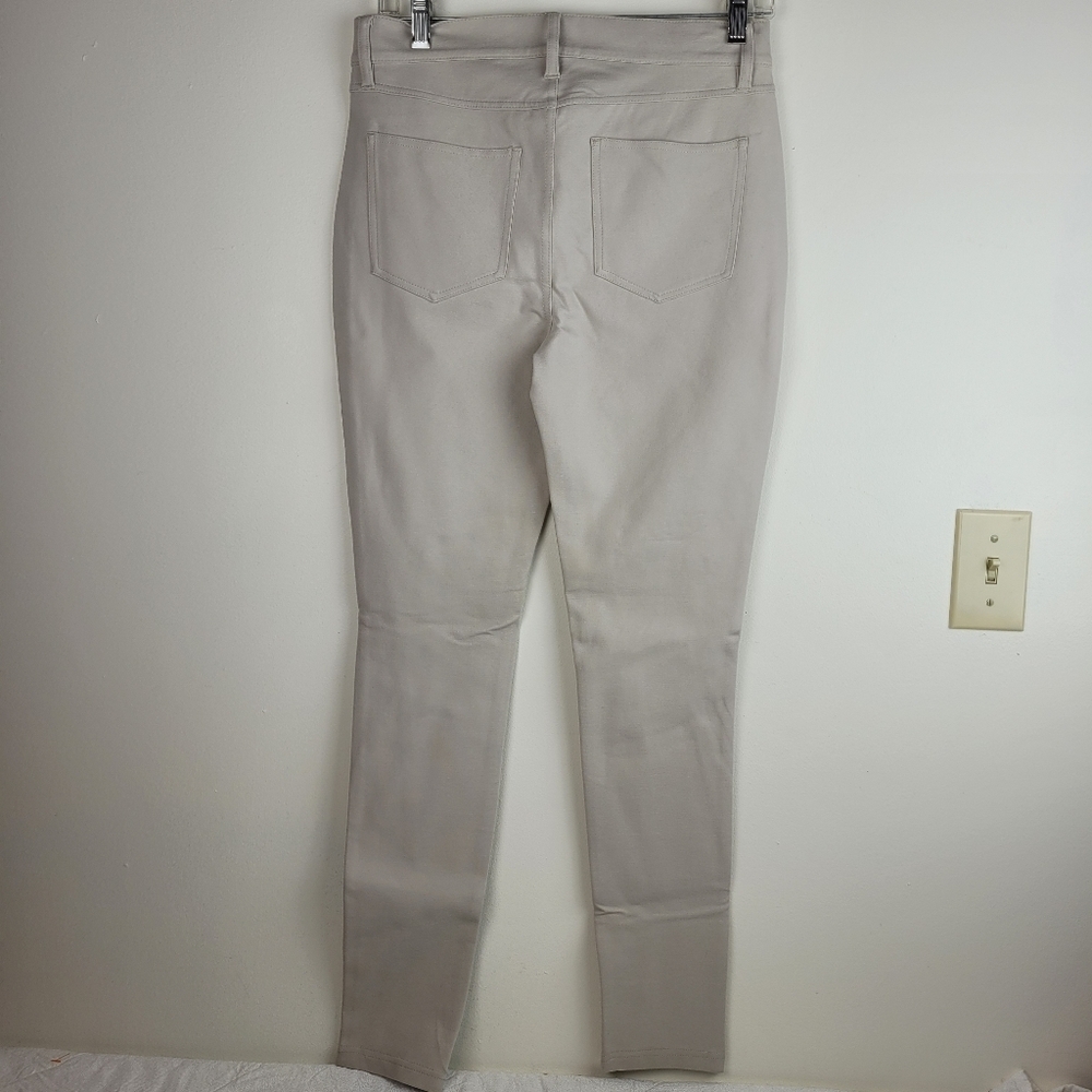 Tahari T Ponte Knit Ecru Ivory Skinny Classic Ponte Pants 5 Pockets NWT Office 4 - Picture 3 of 10